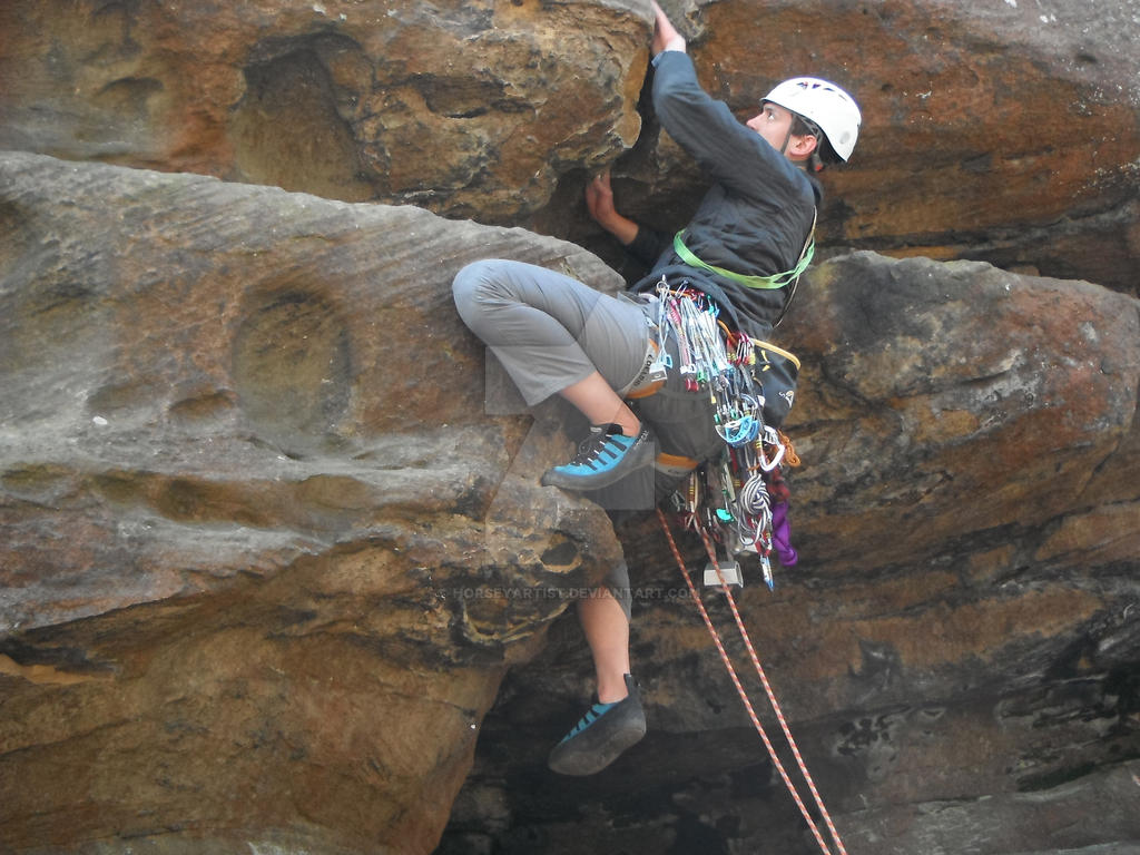 Climber at Brigham Rocks