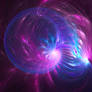 Pink and blue fractal nebula