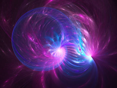 Pink and blue fractal nebula