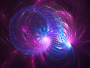 Pink and blue fractal nebula