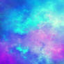 Fractal nebula or galaxy with stars