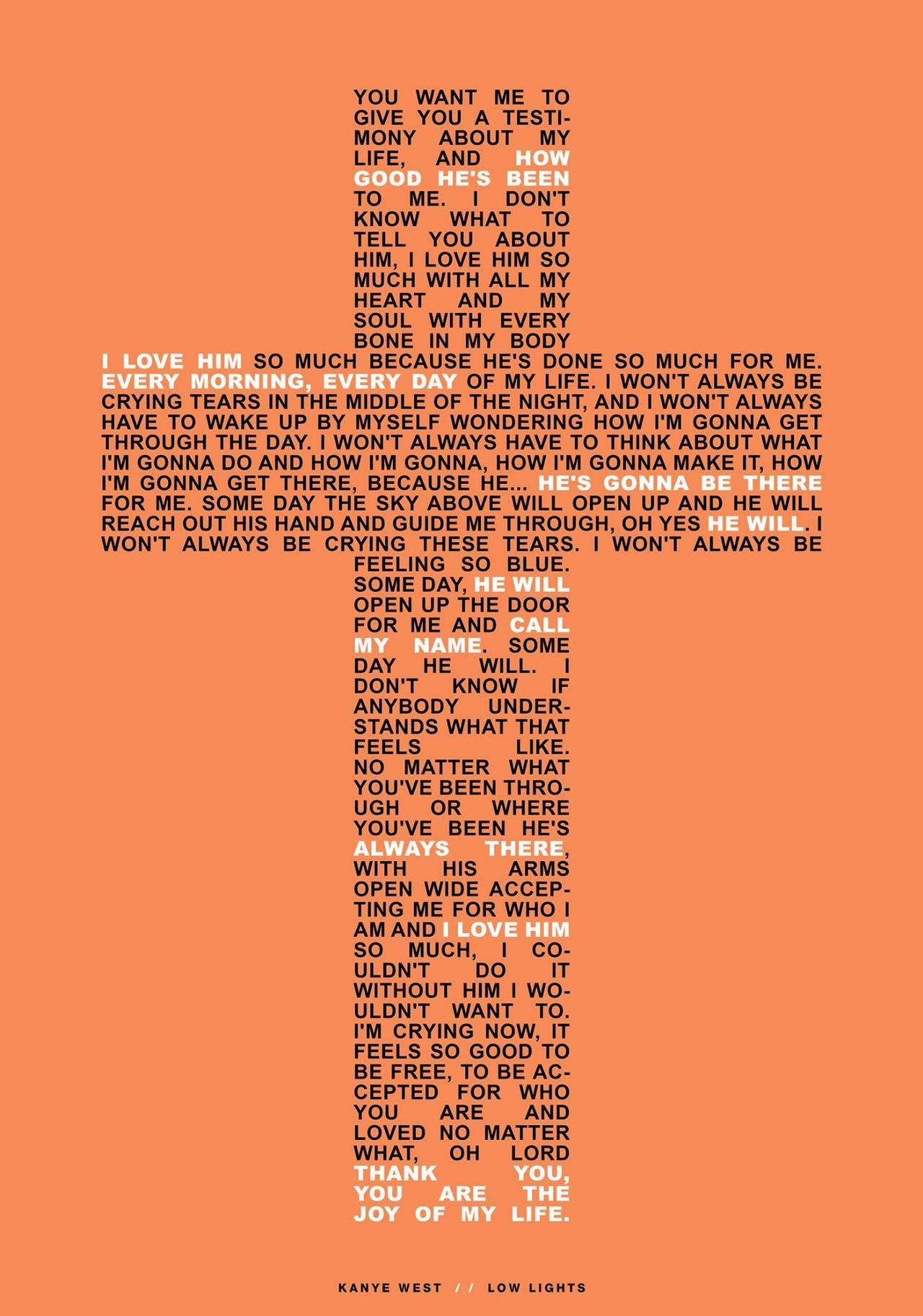 Mængde penge Scan Ged Kanye West - Low Lights (Typography) by Sabatowy on DeviantArt