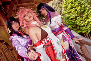 Yae Miko x Ei - EiMiko - Genshin Impact Cosplay