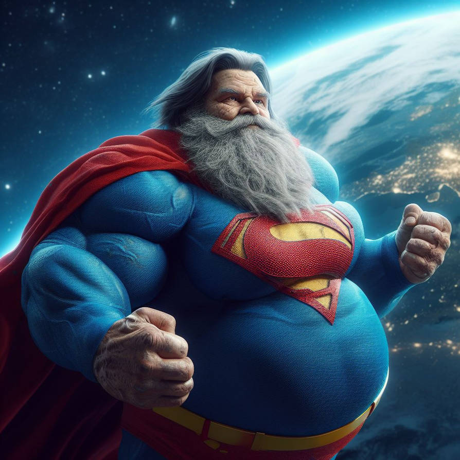 Old fat superman in space by sbanon on DeviantArt