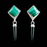 Malachite and Onyx Dangles