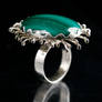 Malachite Flower Ring