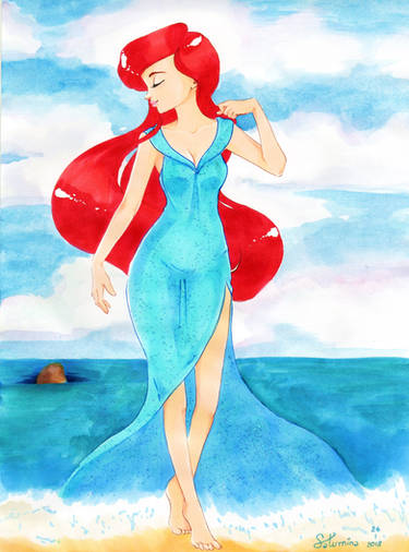 Ariel in the final scene dress