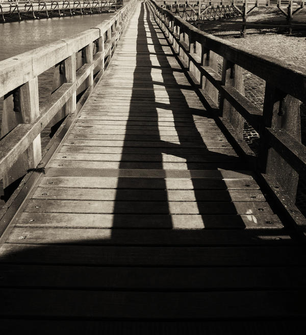 Small wooden bridge