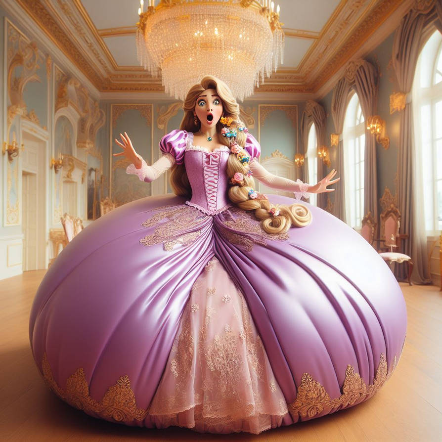 Rapunzel Inflation Rapunzel Inflategown (6) by omaru5562 on DeviantArt