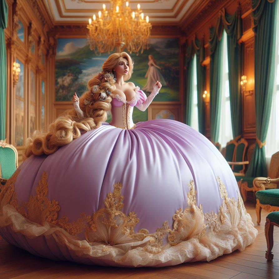 Rapunzel Inflation Rapunzel Inflategown (9) by omaru5562 on DeviantArt