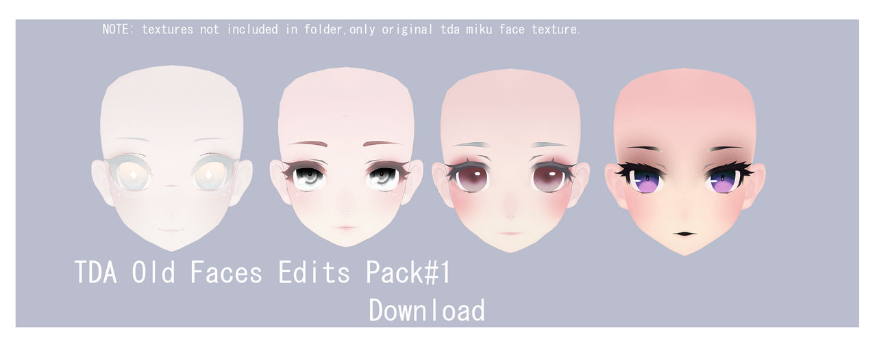 Deviantart Model Faces TDA Old Faces Edits Pack#1 by MDRMMotions on DeviantArt