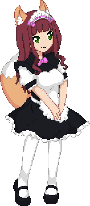KitsuneeMaid OC by mizutsunee