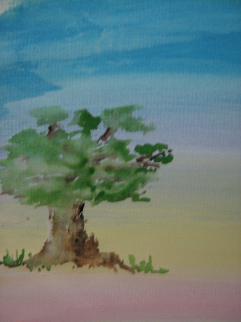 Tree in a Raindow