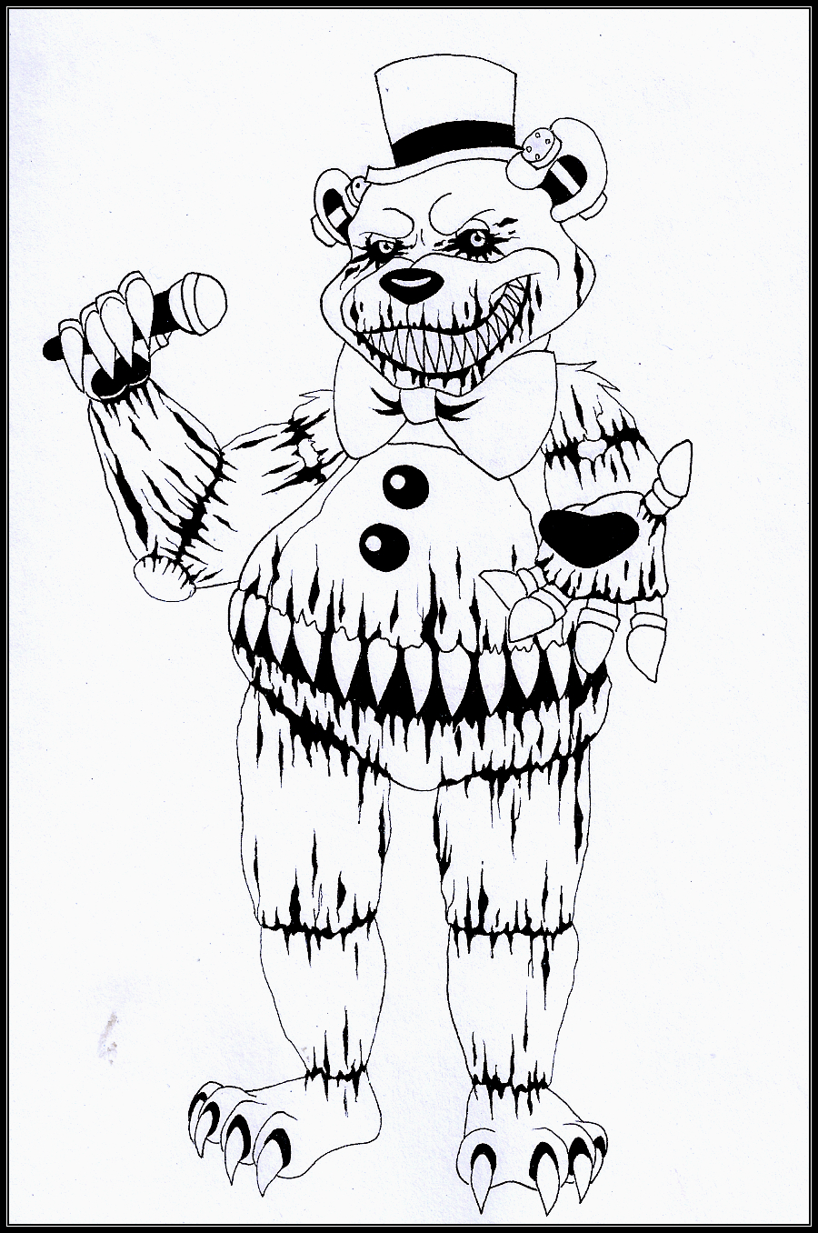 Nightmare Fredbear  Fnaf coloring pages, Fnaf drawings, Nightmare