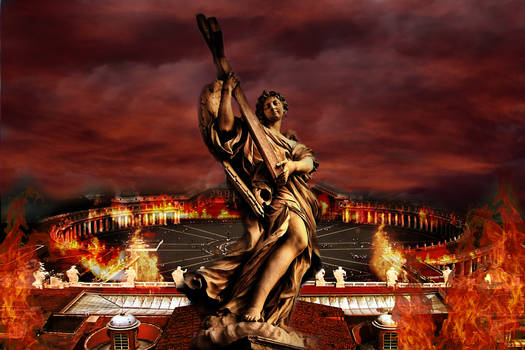 St. Peter's Square on fire