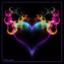 Flaming Neon Heart