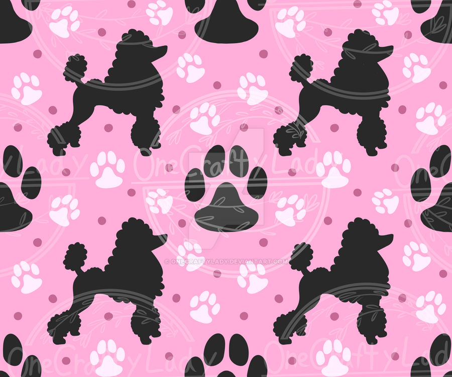 Cute Poodle Pattern by OneCraftyLady on DeviantArt cute-poodle-pattern-by-onecraftylady-on-deviantart