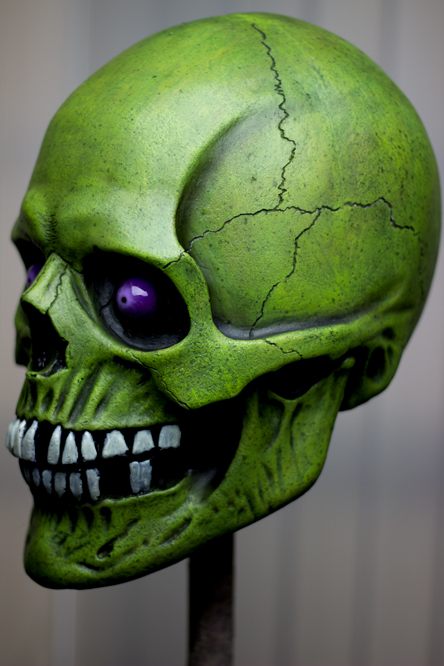 Halloween skull Green 3