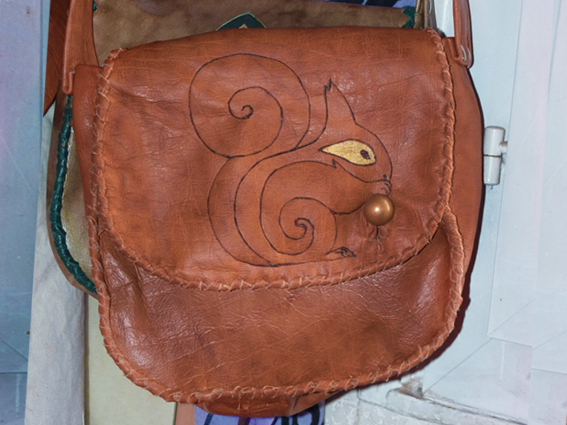 squirrel leather bag