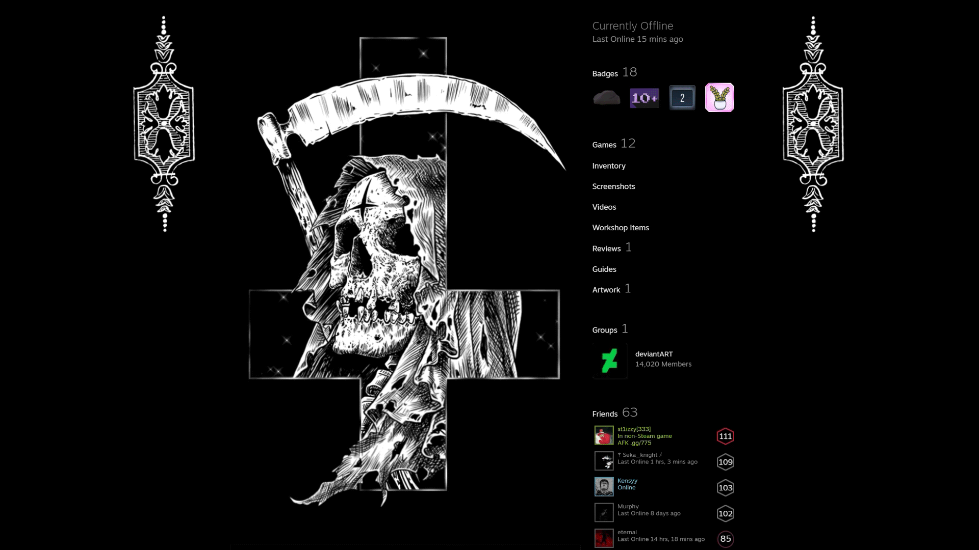 Skeleton | Death | Cross - Featured Steam Artwork