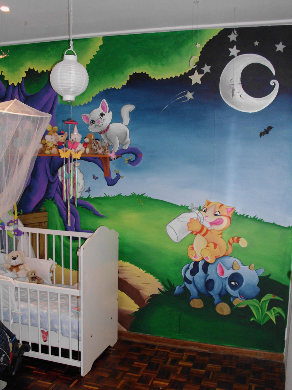 Baby room wall mural final