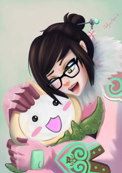 Mei Overwatch fanart - Jellyoctopus