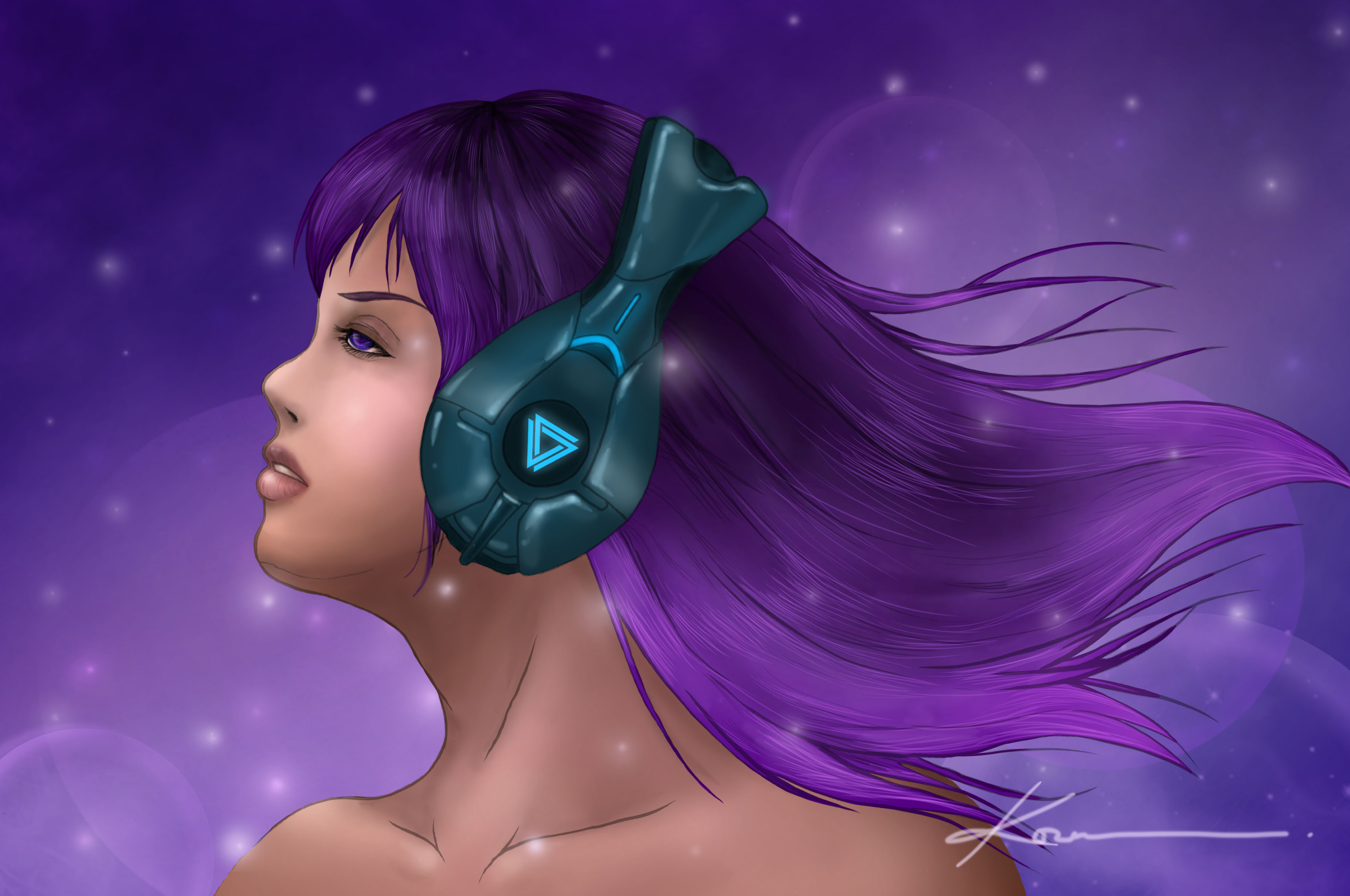 Girl With Headphone