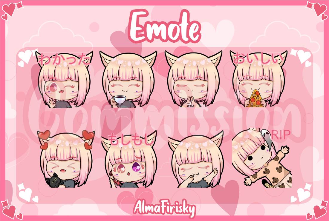 Chibi Emotes Reference Chibis/emotes commission by zorayozora on DeviantArt