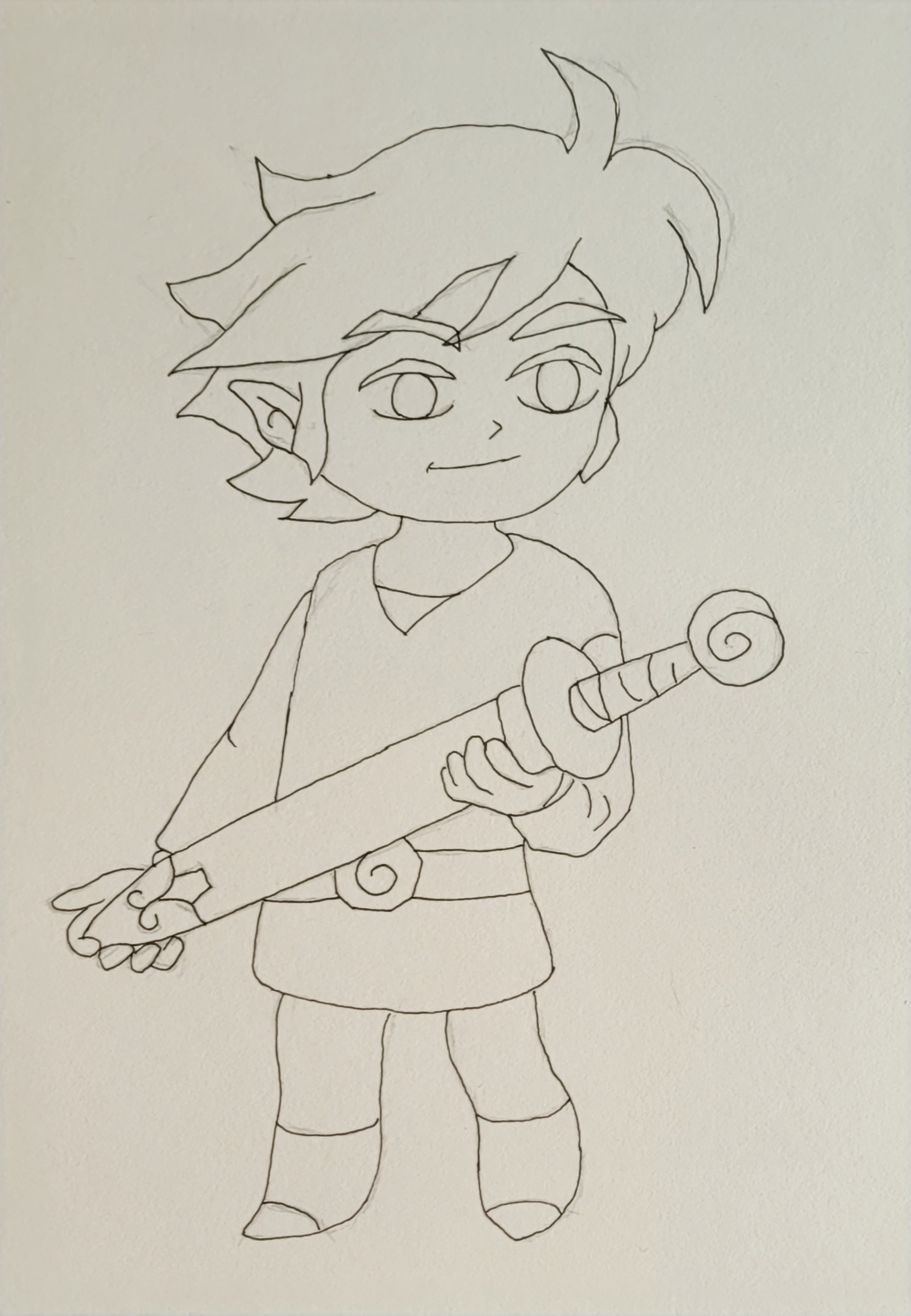 Link - Zelda Ocarina of Time (Speed Drawing) 