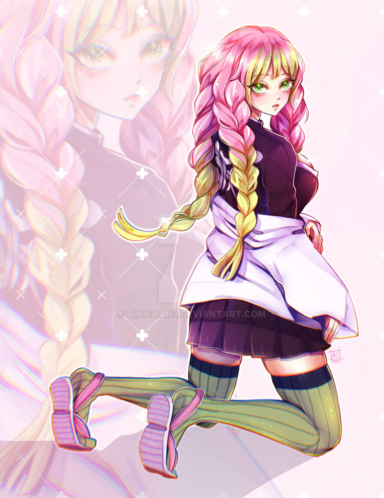 Kanroji Mitsuri fan art by RiniChan by RiniChan3 on DeviantArt