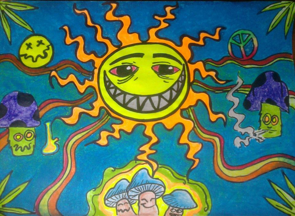 photo Stoner Trippy Art Drawings trippy stoner art by shotgun40 on