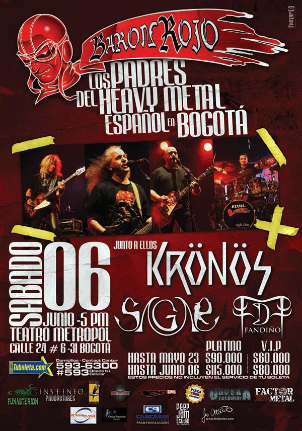 Poster Baron Rojo en Colombia