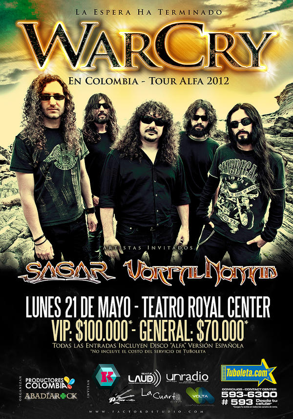 Poster WarCry en Colombia 2012