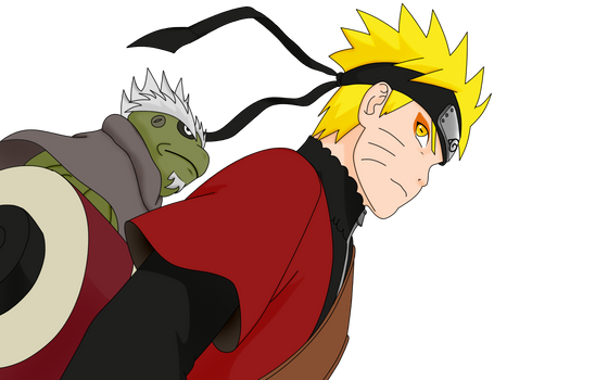 Naruto Sage Lineart COLORED