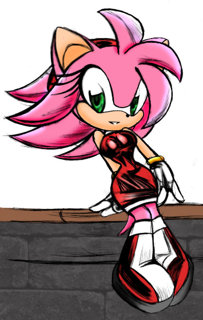 Amy Rose Sketch COLORED