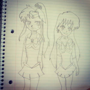 Sailor Mars and Sailor Jupiter