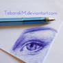 Eye pen drawing