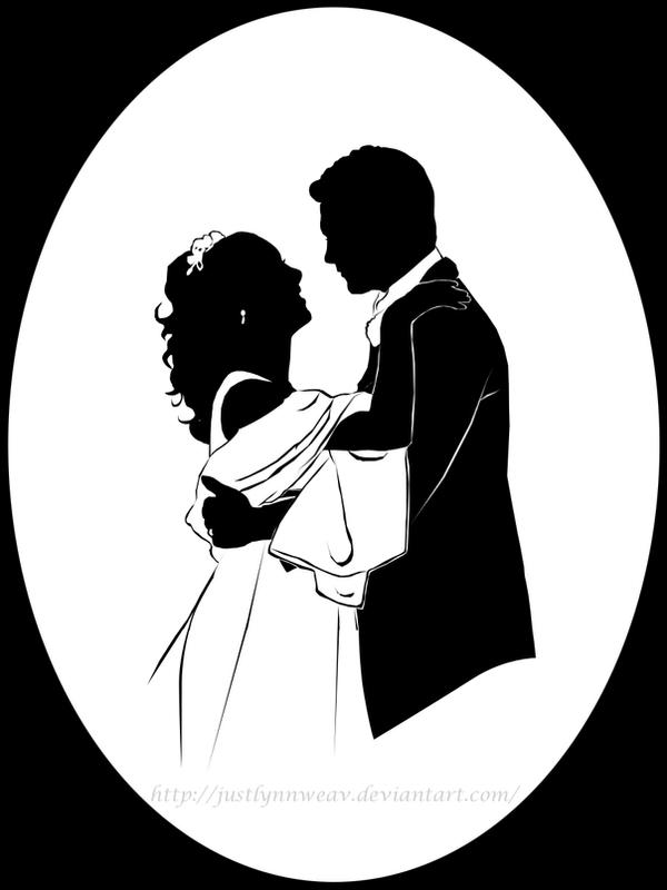 wedding portrait silhouette