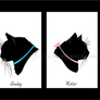 Smokey KitCat and Jeeves silhouette portrait