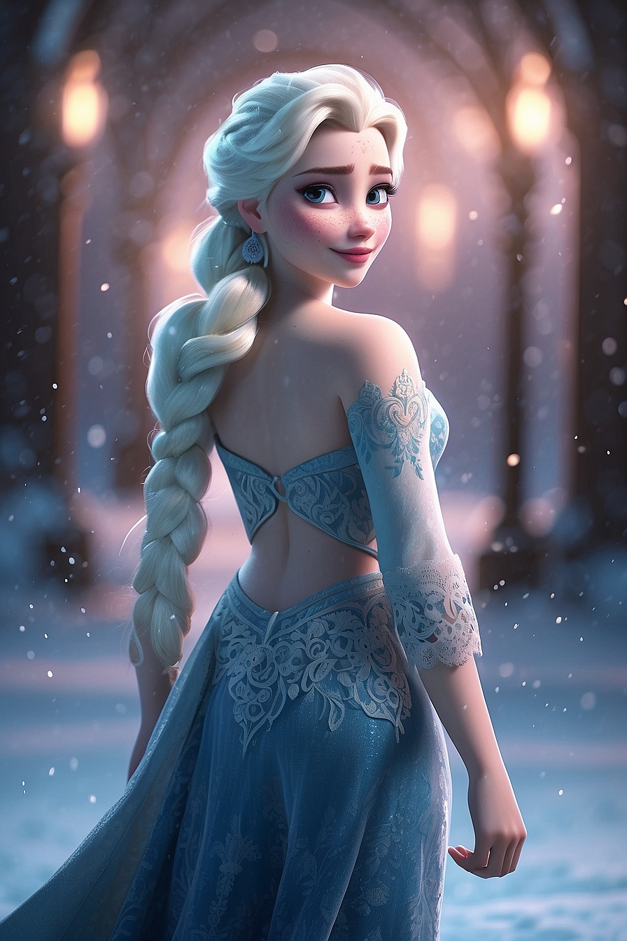Leonardo Vision XL Elsa from frozen with extremely by deepdreamaiart on ...