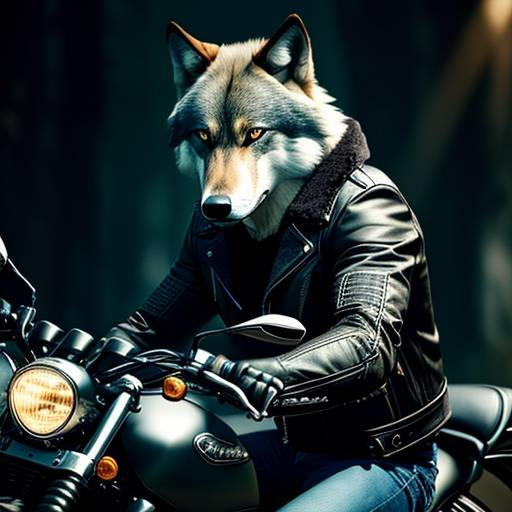 Humanised Wolf riding a motorcycle 3D by GJ300009 on DeviantArt