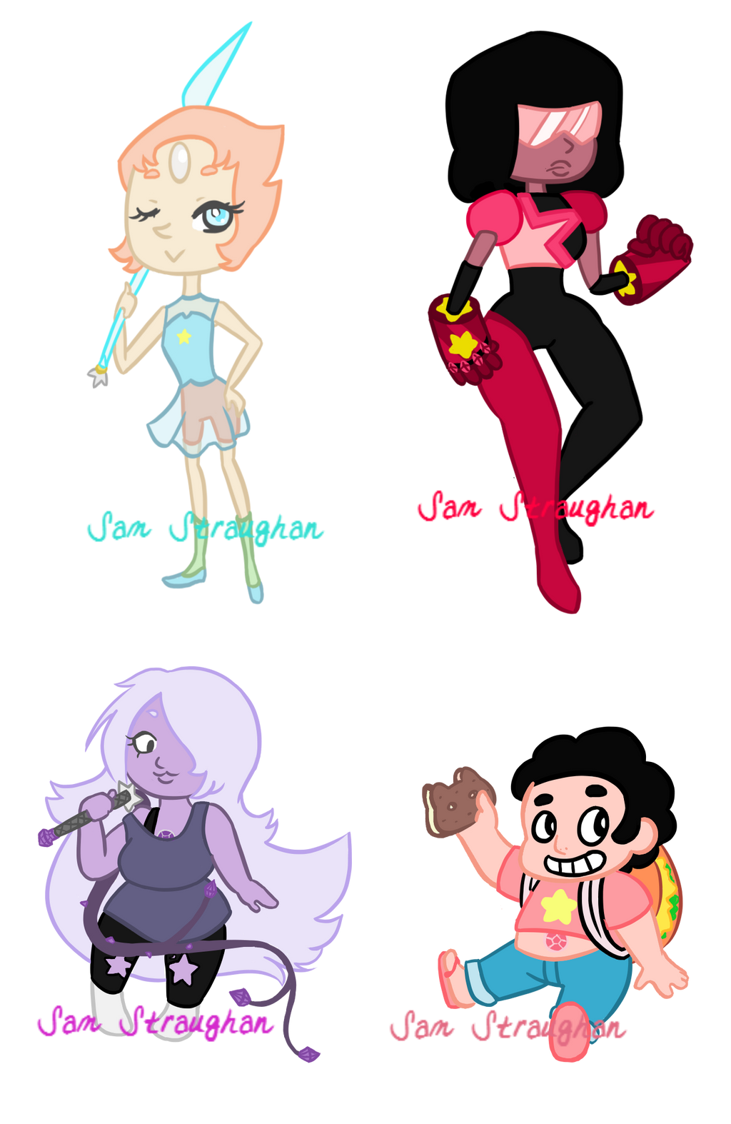 Steven Universe: Crystal Gems (Sticker Set 1)