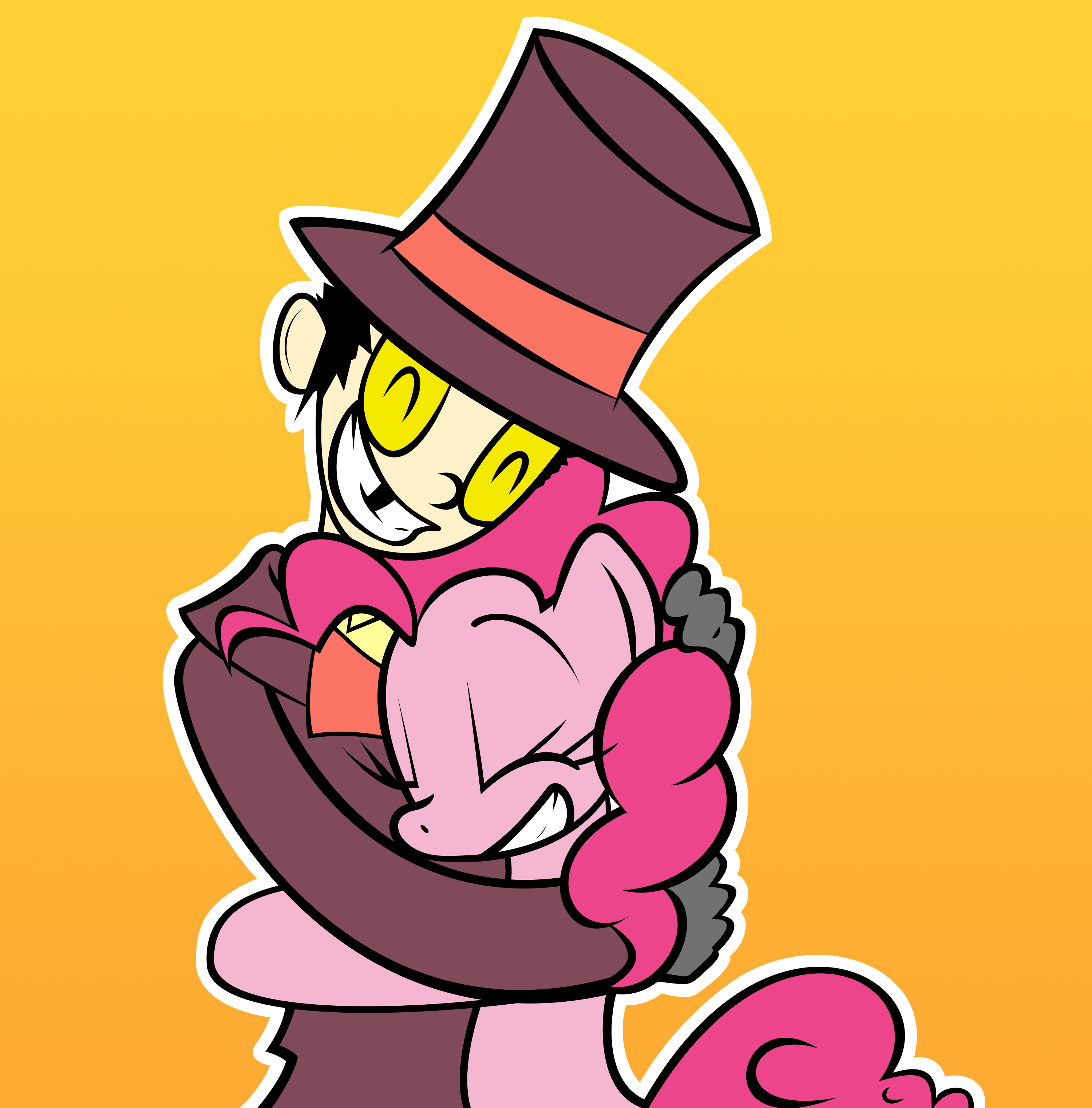 Pinkie and Warden Hugging