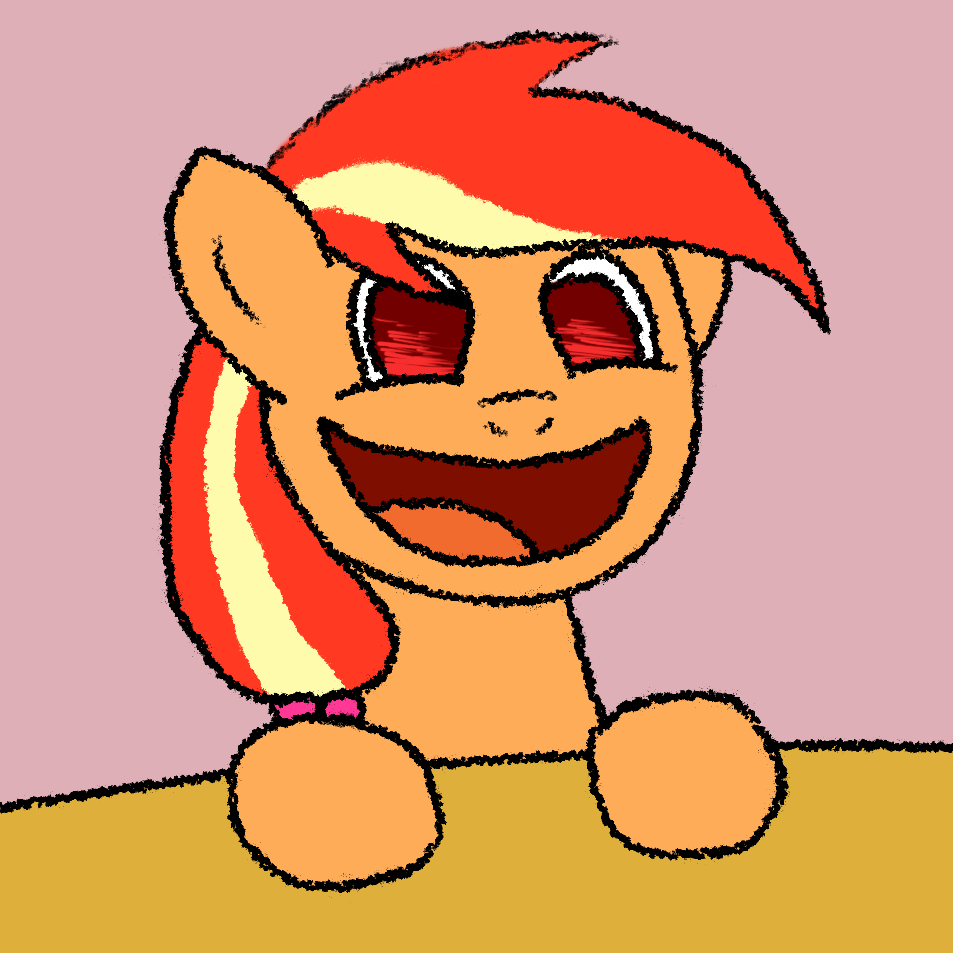 Happy orange pony