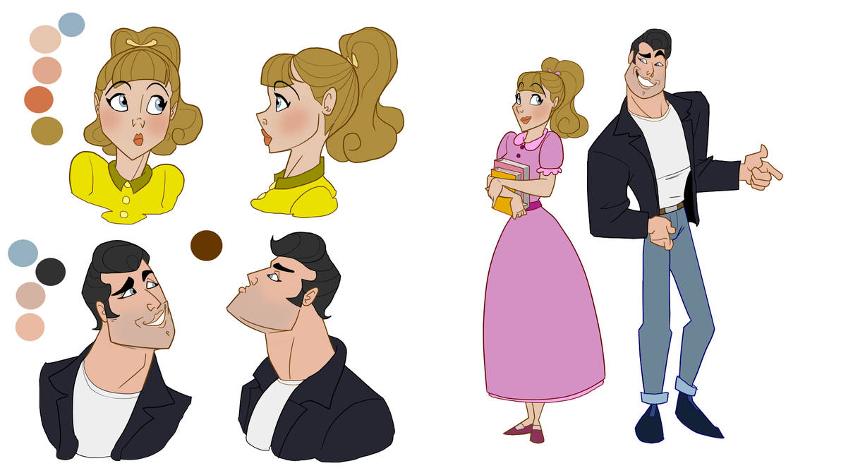 Danny Sheets Grease project_Sandy and Danny sheet by NanoGrayCat on DeviantArt
