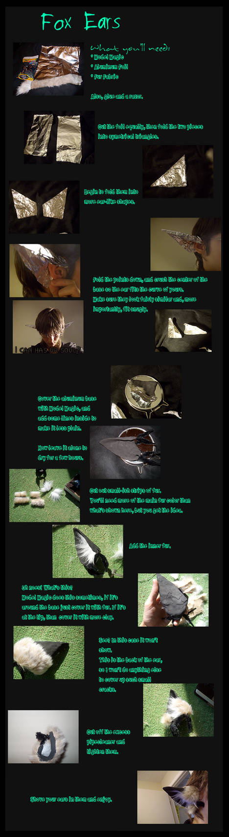 Bandless Fox Ear Tutorial by BasiliskZero