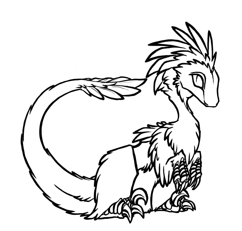 Free Raptor Lineart by BasiliskZero on DeviantArt