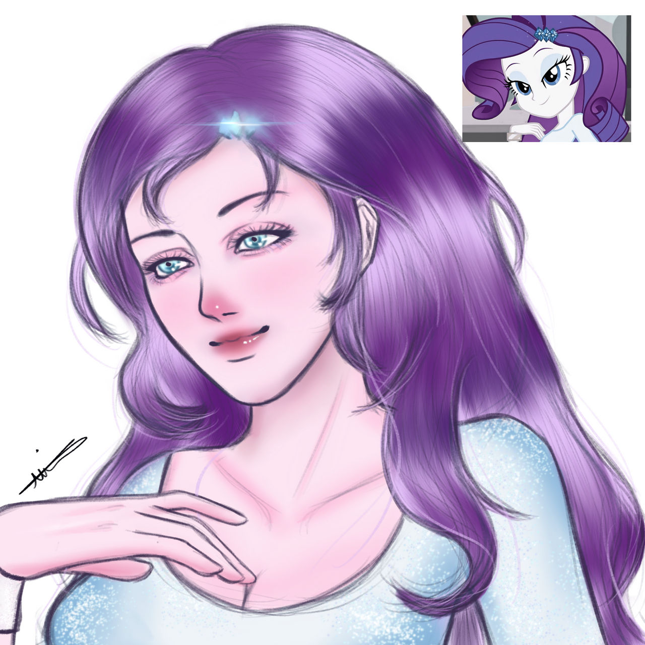Puffed Rarity Deviantart Rarity (fanart) by EmillWin on DeviantArt