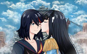 Kill la kill Satsuki Kiryuin kiss Matoi Ryuko