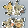Pichu and Mimikyu Stickers